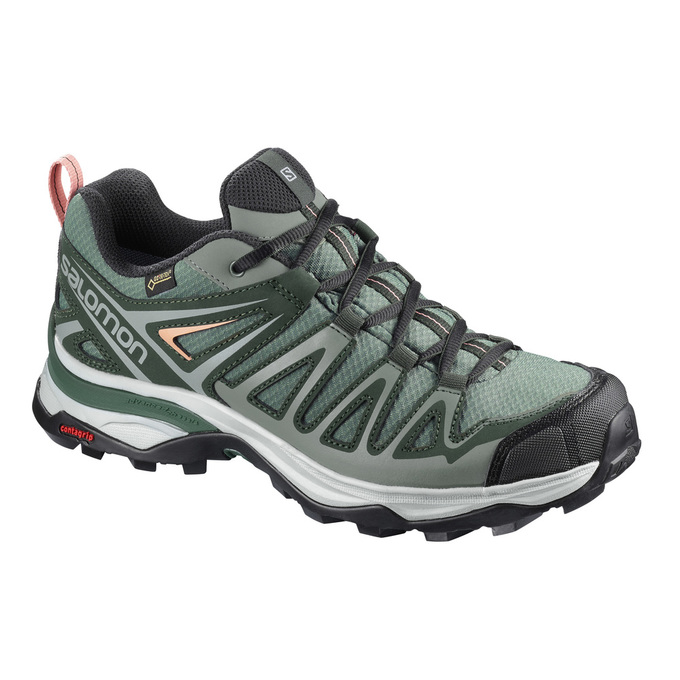 Salomon Israel X ULTRA 3 PRIME GTX® W - Womens Hiking Shoes - Light Green (GBZN-84529)